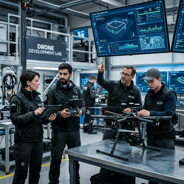 Equipo de DroneDataWorks en operación